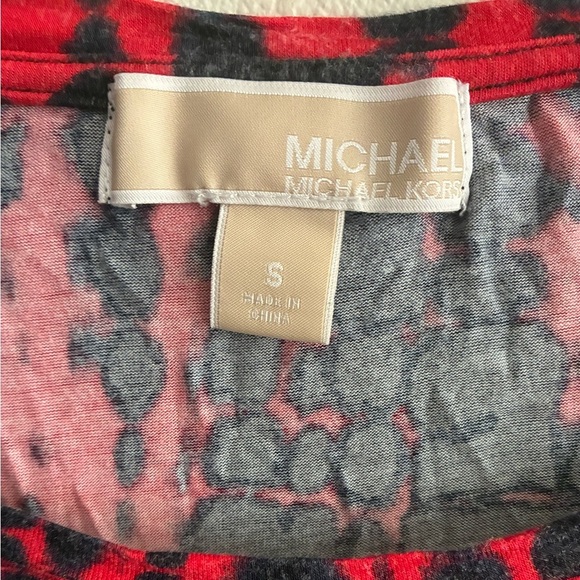 💥Michael Kors Navy and Red Loose Relaxed Blouse S - Picture 7 of 8